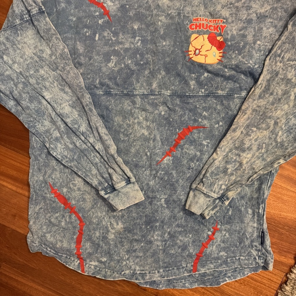 Universal Studios Hello Kitty Bride Of Chucky Spirit Jersey Acid Wash Small SM - Picture 4 of 9